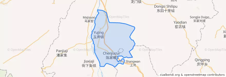 Mapa de ubicacion de 玉井镇.