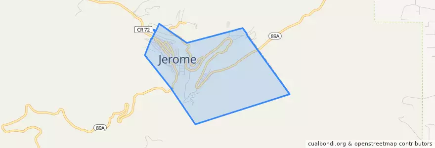Mapa de ubicacion de Jerome.