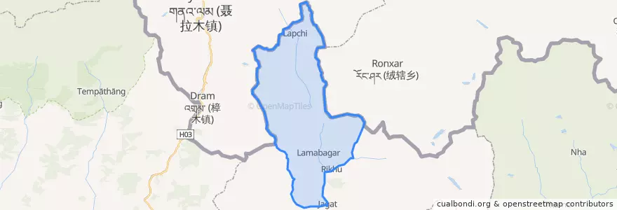 Mapa de ubicacion de Lamabagar.