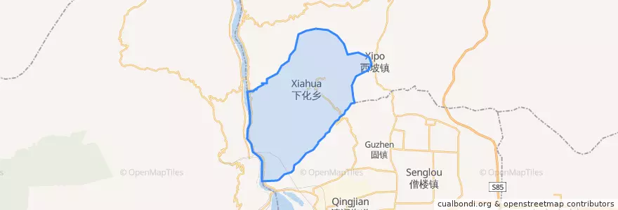 Mapa de ubicacion de 下化乡.