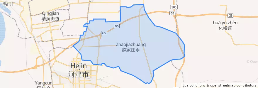 Mapa de ubicacion de 赵家庄乡.