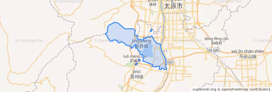 Mapa de ubicacion de 金胜镇.