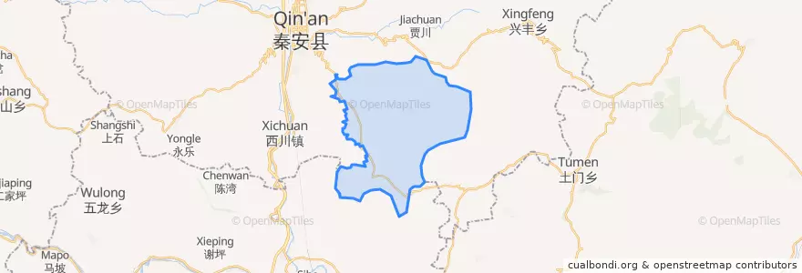 Mapa de ubicacion de Wangyin.