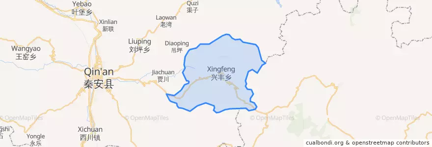 Mapa de ubicacion de 兴丰镇.
