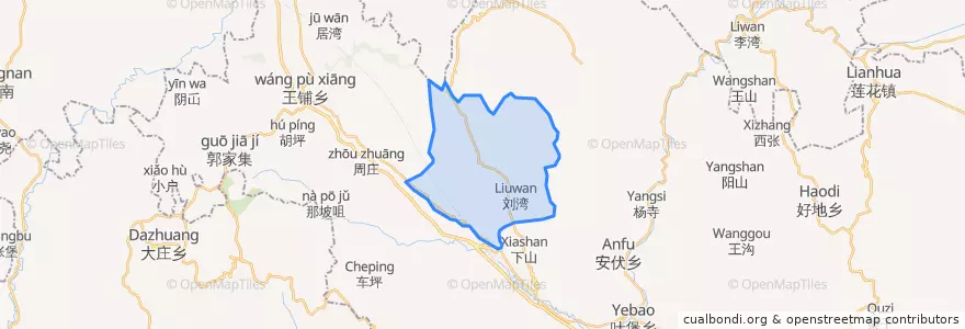 Mapa de ubicacion de 吊湾乡.