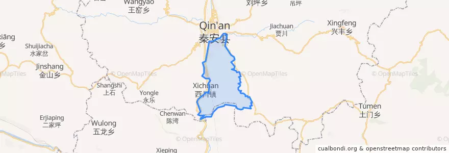 Mapa de ubicacion de 郑川乡.