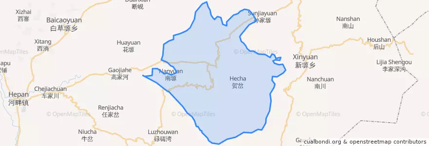 Mapa de ubicacion de 土门岘镇.
