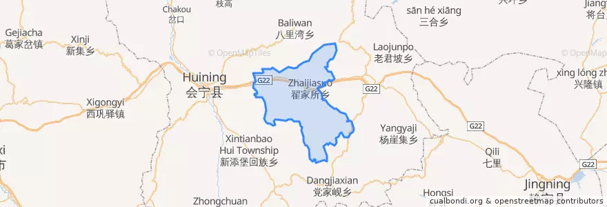 Mapa de ubicacion de 翟家所镇.