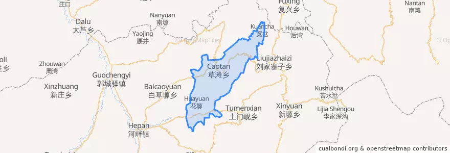 Mapa de ubicacion de 草滩.