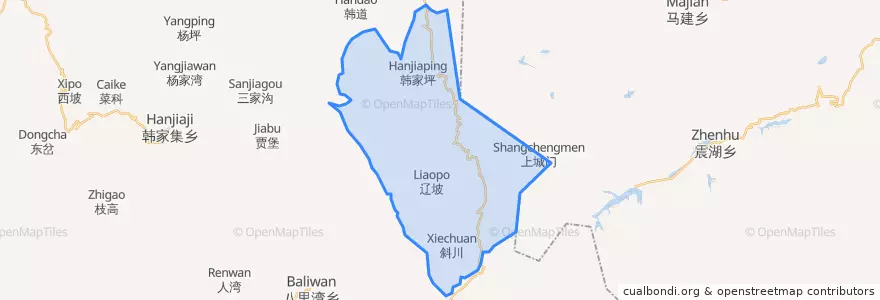 Mapa de ubicacion de 平头川镇.