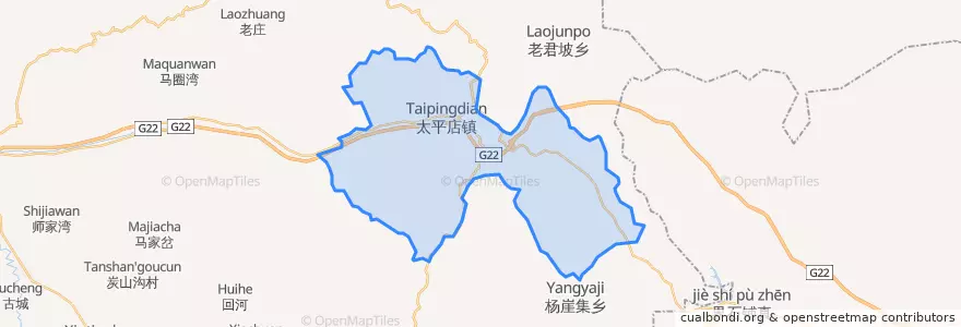 Mapa de ubicacion de 太平店镇.