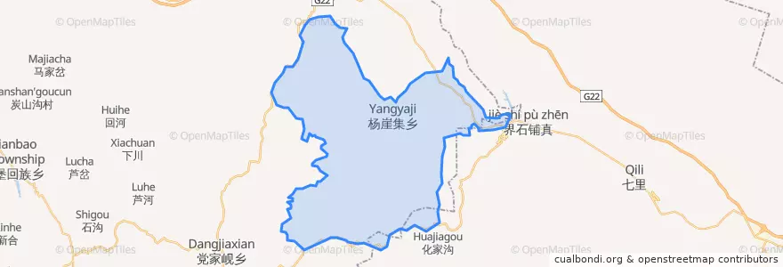Mapa de ubicacion de Yangyaji.