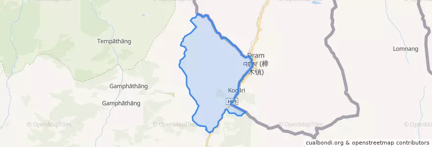 Mapa de ubicacion de Tatopani.