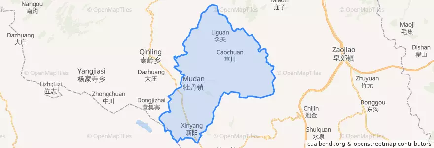 Mapa de ubicacion de 牡丹镇.