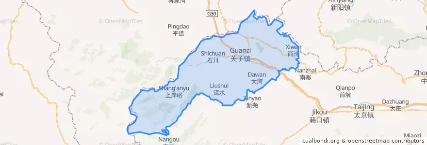 Mapa de ubicacion de 关子.
