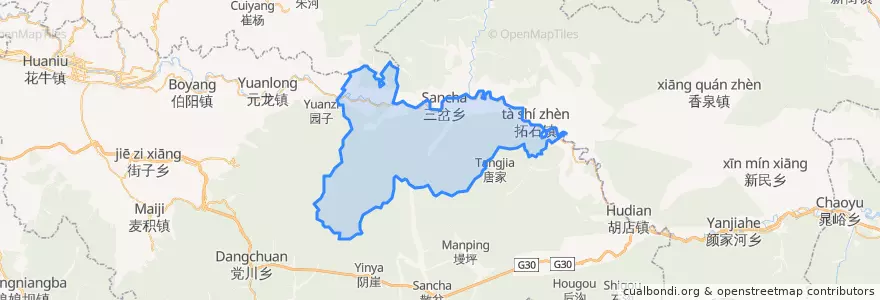 Mapa de ubicacion de 三岔镇.