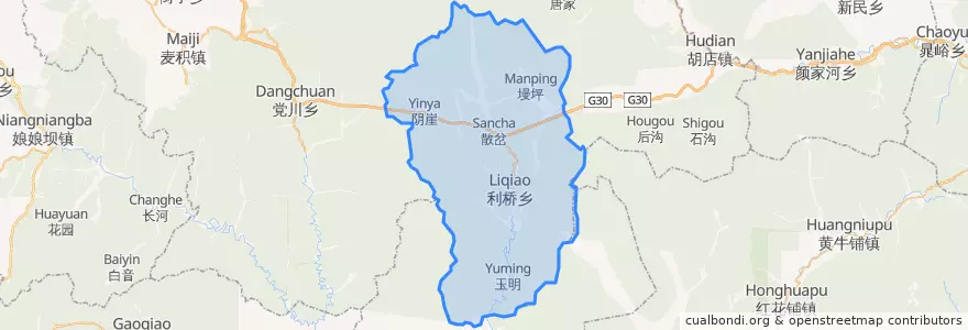 Mapa de ubicacion de Liqiao.