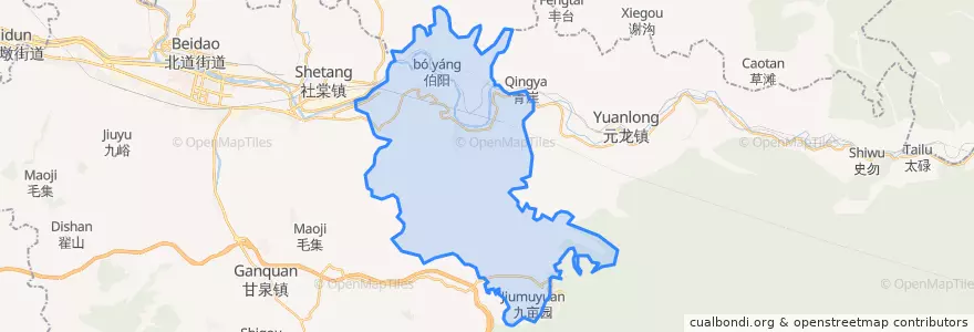 Mapa de ubicacion de 伯阳.