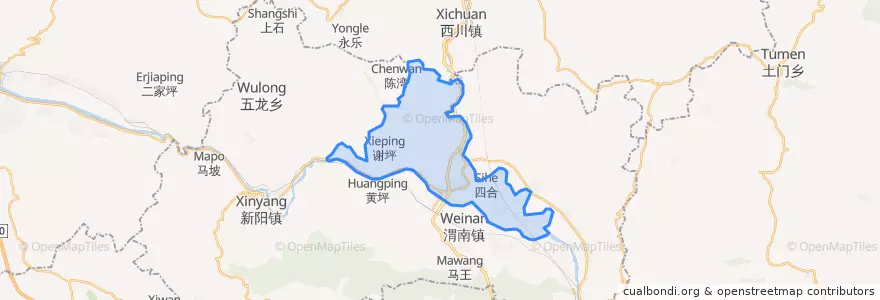 Mapa de ubicacion de Zhongtan.