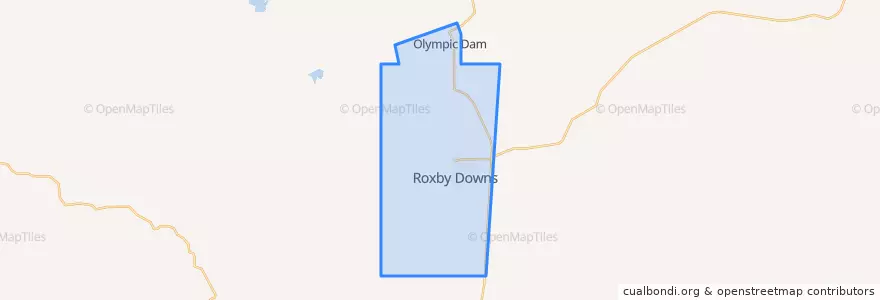 Mapa de ubicacion de Municipal Council of Roxby Downs.