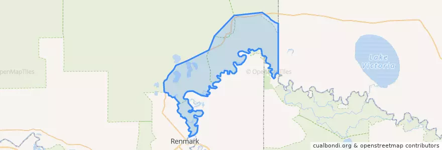 Mapa de ubicacion de Unincorporated Area Riverland.