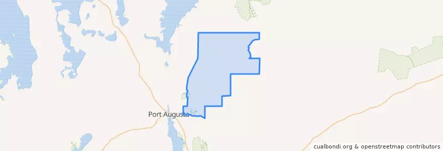 Mapa de ubicacion de The Flinders Ranges Council.