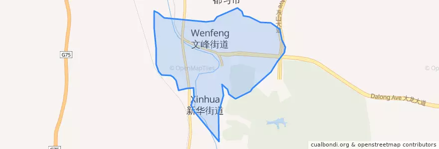 Mapa de ubicacion de 文峰.