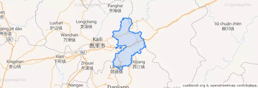 Mapa de ubicacion de 三棵树镇.