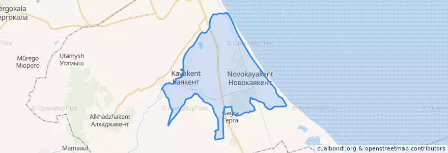 Mapa de ubicacion de сельсовет Каякентский.