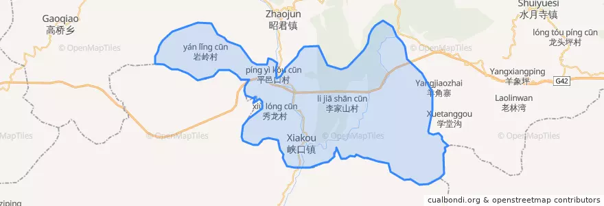 Mapa de ubicacion de 峡口镇.
