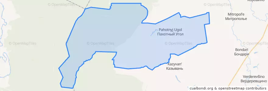 Mapa de ubicacion de Пахотноугловский сельсовет.