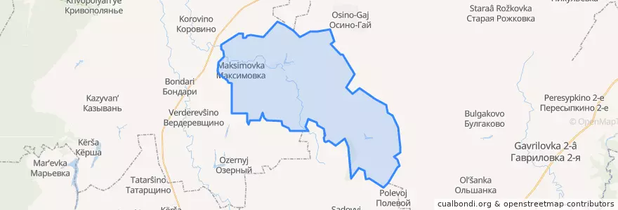Mapa de ubicacion de Граждановский сельсовет.