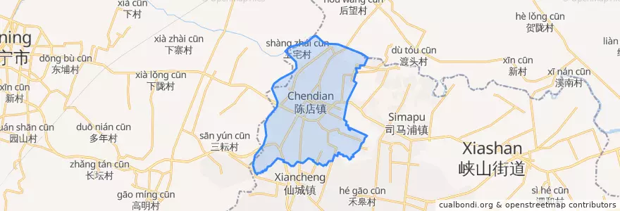 Mapa de ubicacion de 陈店镇.