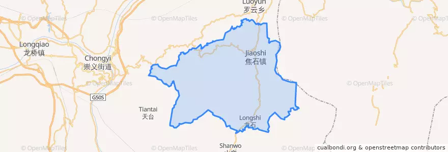 Mapa de ubicacion de Jiaoshi.