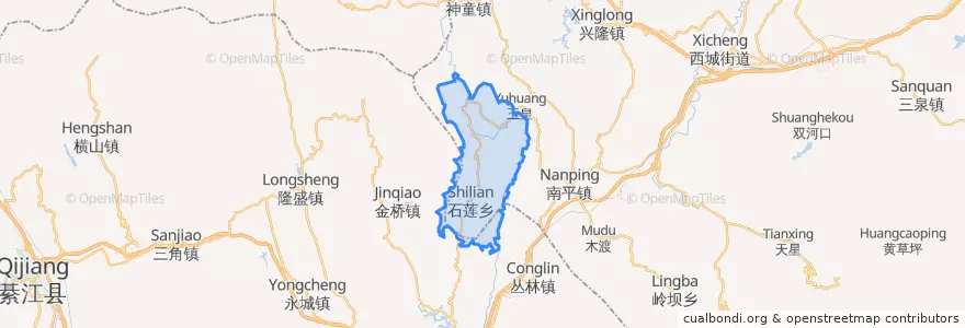 Mapa de ubicacion de 石莲乡.
