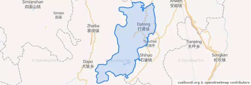Mapa de ubicacion de 打通镇.