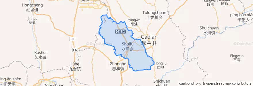 Mapa de ubicacion de 水阜乡.