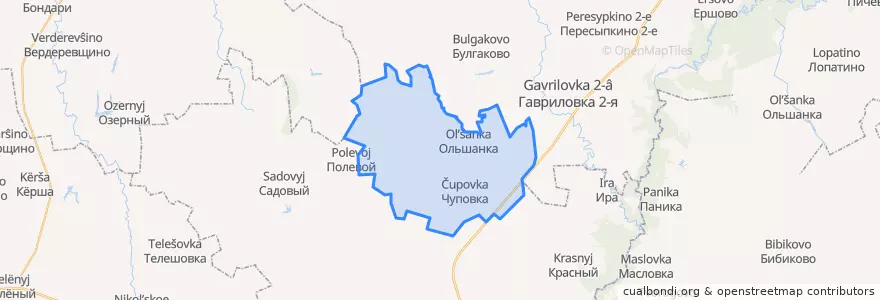 Mapa de ubicacion de Чуповский сельсовет.