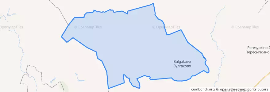 Mapa de ubicacion de Булгаковский сельсовет.