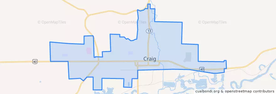 Mapa de ubicacion de Craig.