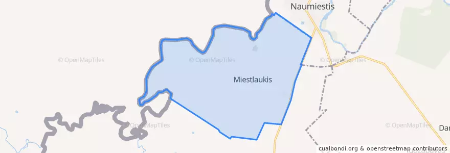 Mapa de ubicacion de Miestlaukis.