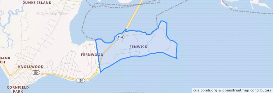 Mapa de ubicacion de Fenwick.