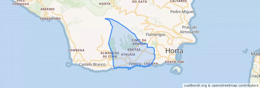 Mapa de ubicacion de Feteira.