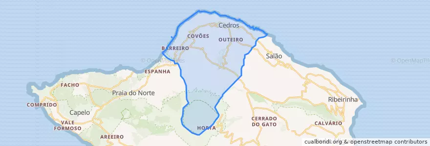 Mapa de ubicacion de Cedros.
