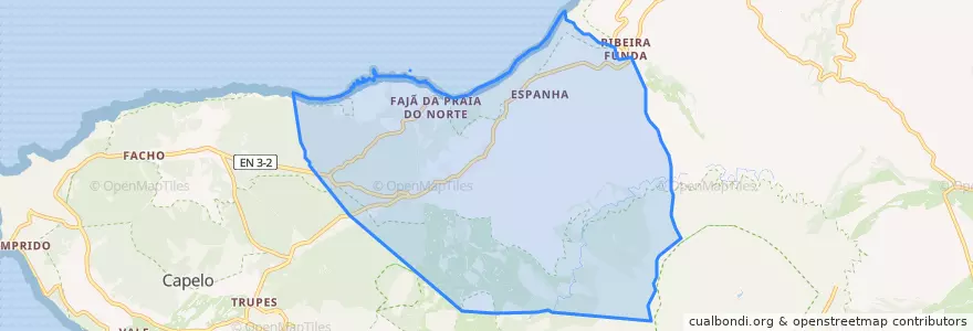 Mapa de ubicacion de Praia do Norte.