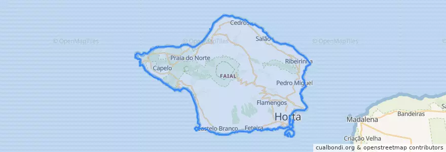 Mapa de ubicacion de Horta.