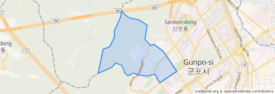 Mapa de ubicacion de 궁내동.