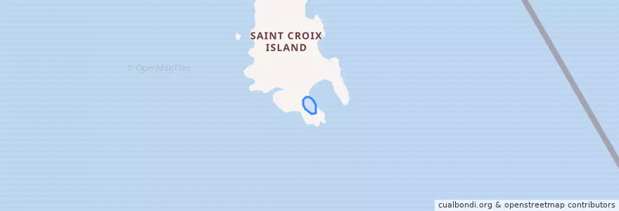 Mapa de ubicacion de Saint Croix.