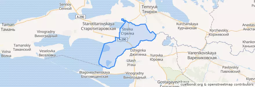 Mapa de ubicacion de Краснострельское сельское поселение.