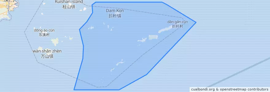 Mapa de ubicacion de 担杆镇.